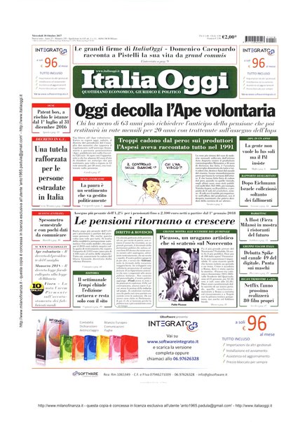 Italia oggi : quotidiano di economia finanza e politica